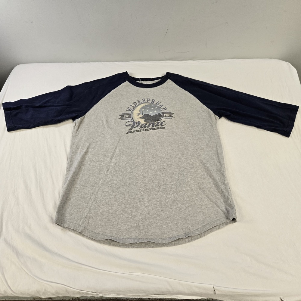 Widespread Panic Raglan Baseball T-shirt 1986 Athens, GA Moon Stars Size Large - Picture 2 of 10